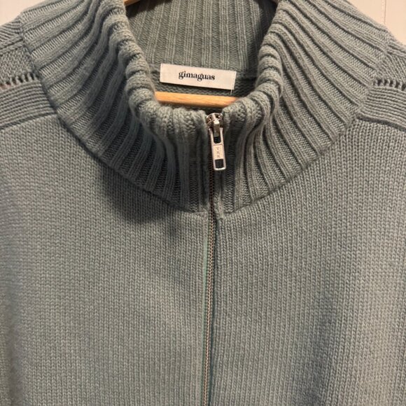Gimaguas Runner Jumper/Cardigan Sweater Size Medium, Teal/Light Blue - Picture 2 of 5